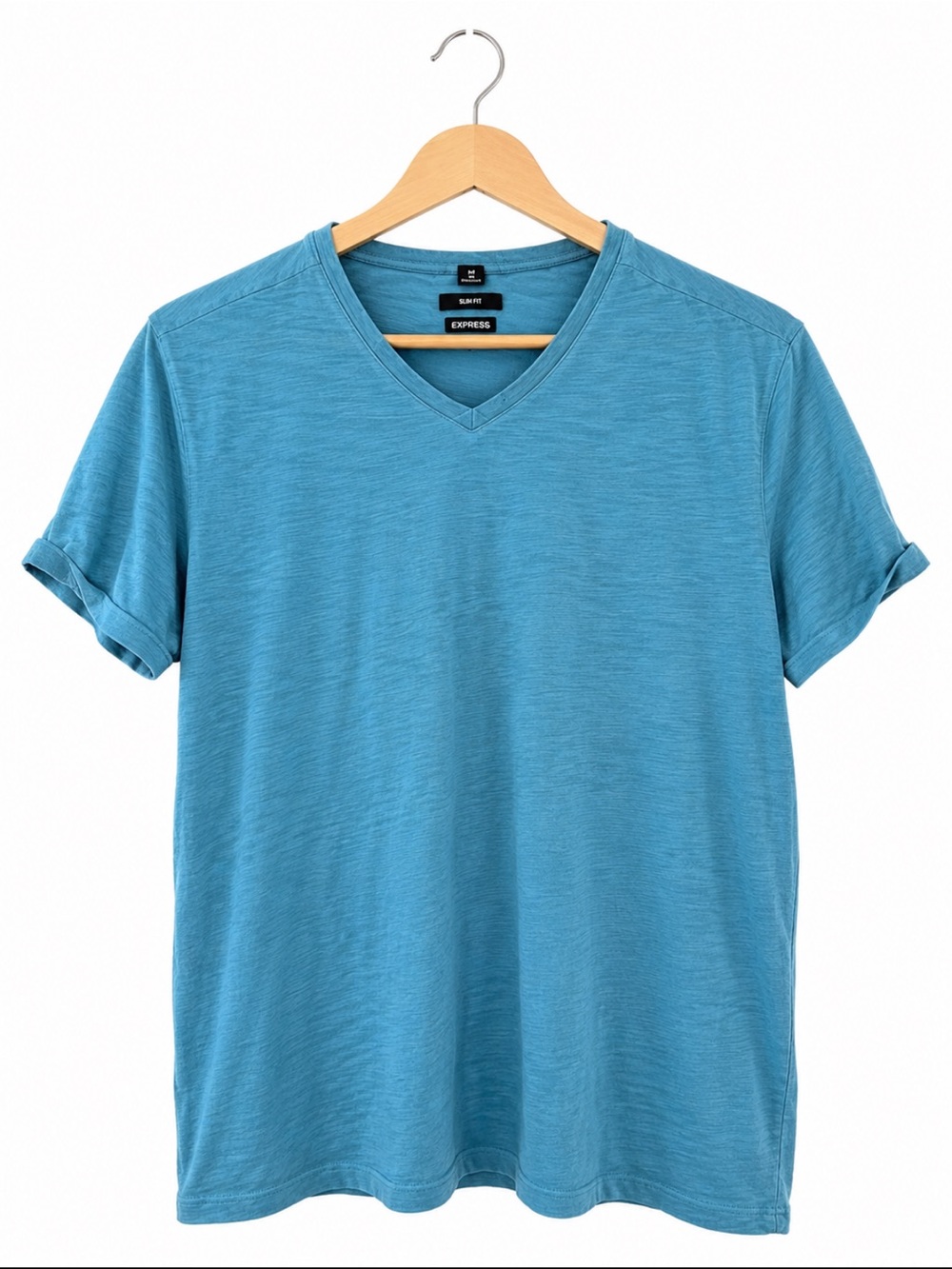 BOSS Hugo Boss Men’s XXXL Teal V-Neck Long Staple Cotton T-Shirt